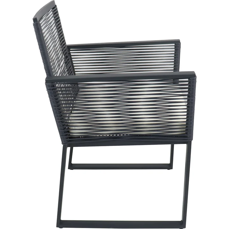 VCM Gartenmöbel-Set Fidola 920286 Schwarz H. 86 x B. 151 x T. 53 cm – Bild 3
