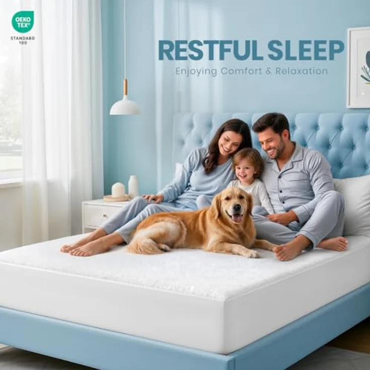 Utopia Bedding Premium 200 GSM 100% Waterproof Mattress Protector, Terry Mattress Cover, Breathable, Fitted Style All Around Elastic (Queen) – Bild 6