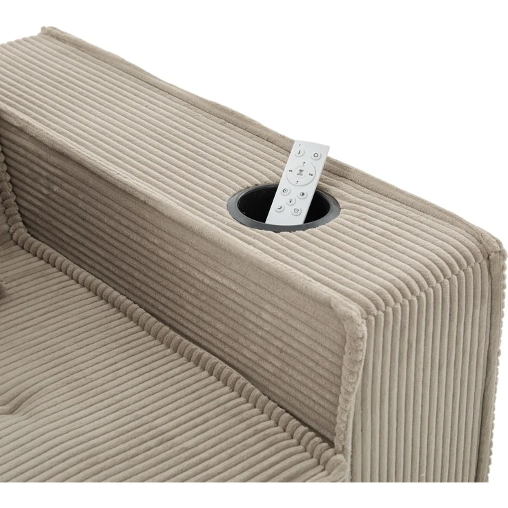 ZUBALIYA Schlafsofa 78x66 cm, mit Stauraum, mit Cordbezug, mit breiten Armlehnen, modular aufgebaut, mit Schaumstoffpolsterung – Bild 24