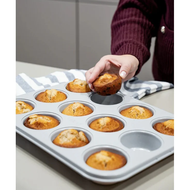 Muffinform für 12 Muffins mit Keramik-Antihaftbeschichtung - 35 x 26,5 x 3 cm – Bild 4