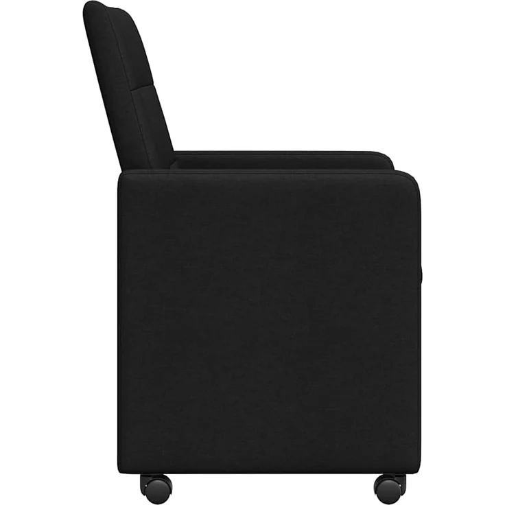vidaXL Esszimmerstühle mit Rollen 2 pcs Schwarz 58 x 65 x 94 cm Stoff 42017831 – Bild 4
