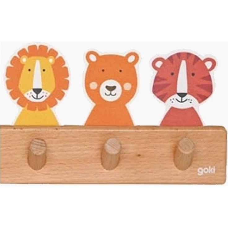 goki Garderobe Garderobe Tierfreunde (1 St, packung), aus Buchen Massivholz gefertigt – Bild 3