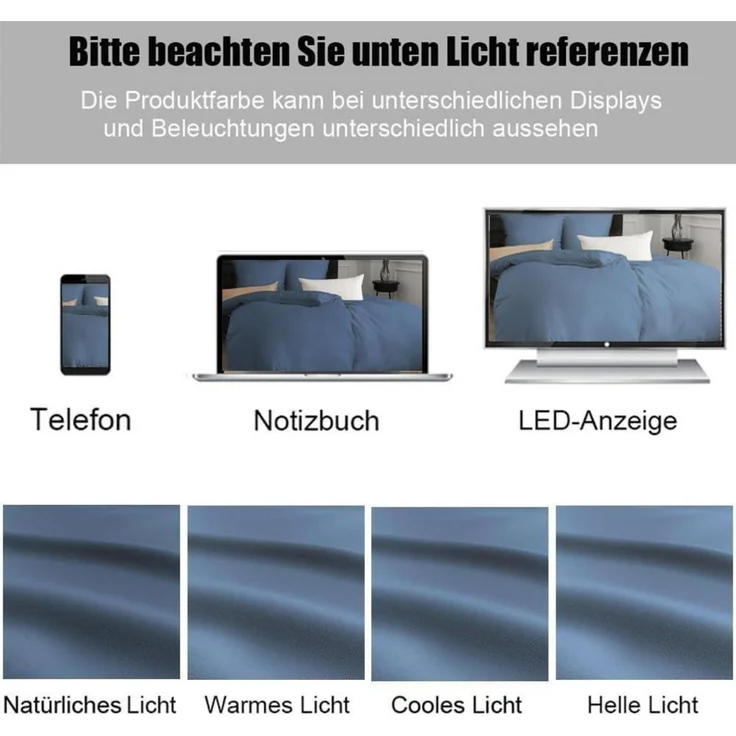 Seitenschläferbezug Mikrofaser 40 x 145 cm 2 Stück Hellblau – Bild 7
