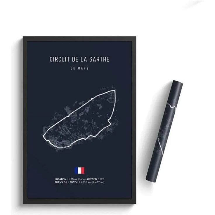 Formel 1 2026 Rennstrecken Großer Preis von Monaco Monza Spa Francorchamps Imola · Deko Print ohne Rahmen - 70 x 100 cm / Circuit de la Sarte