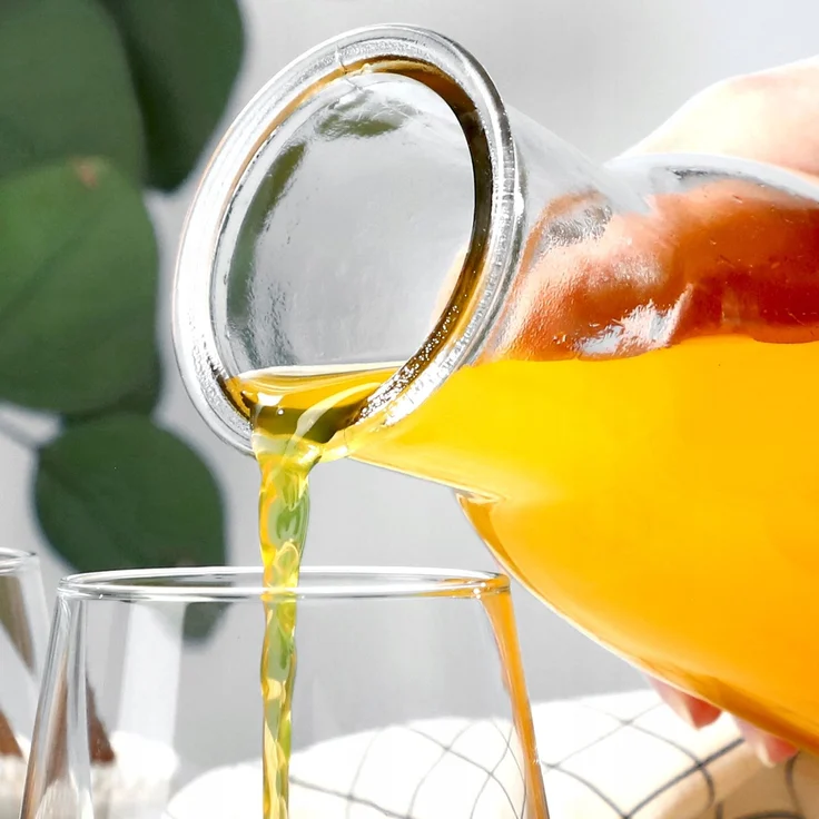 KADAX Karaffe Glas Wasserkrug 1000 ml 1 Liter Wasser Wein Getränke Stopfen – Bild 8