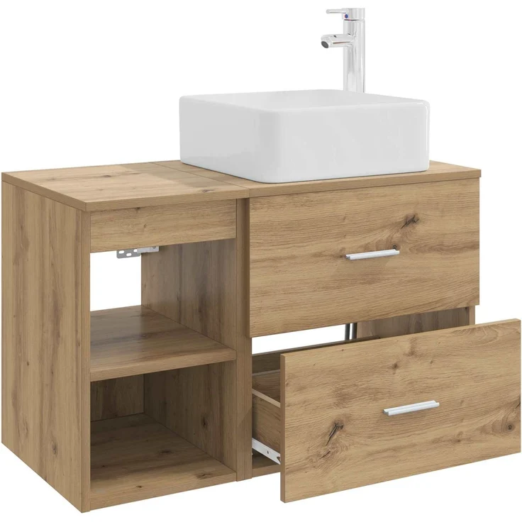 vidaXL Badezimmerschrank-Set 2 stk. Artisan-Eiche 79,5 x 41 x 80 cm 3403887 – Bild 4