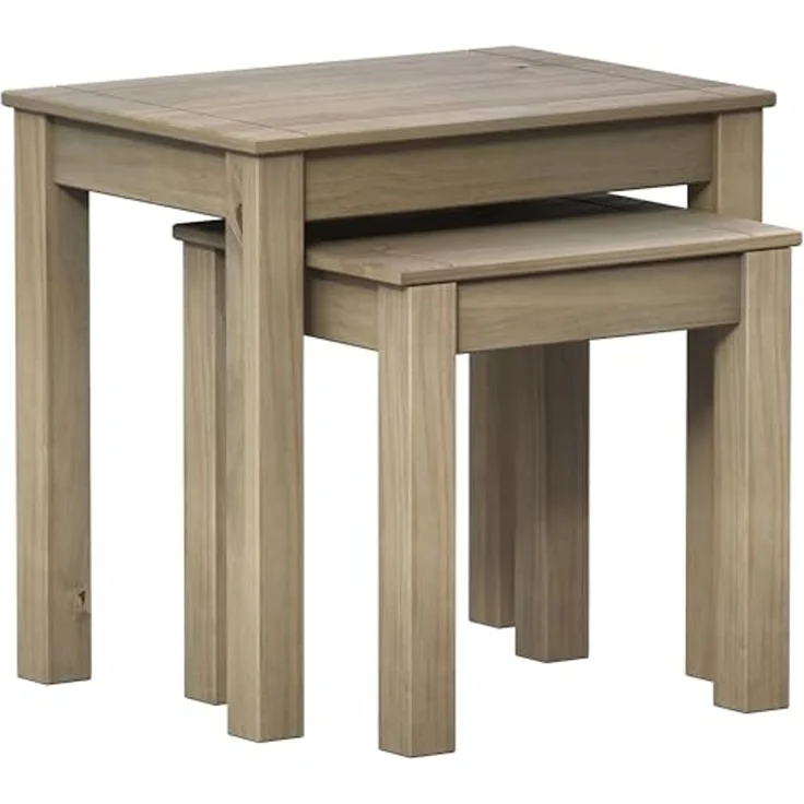 Vida Designs Panama Nest von 2 Tische, Holz, Kiefer gewachst, 56 x 40 x 53 cm – Bild 7