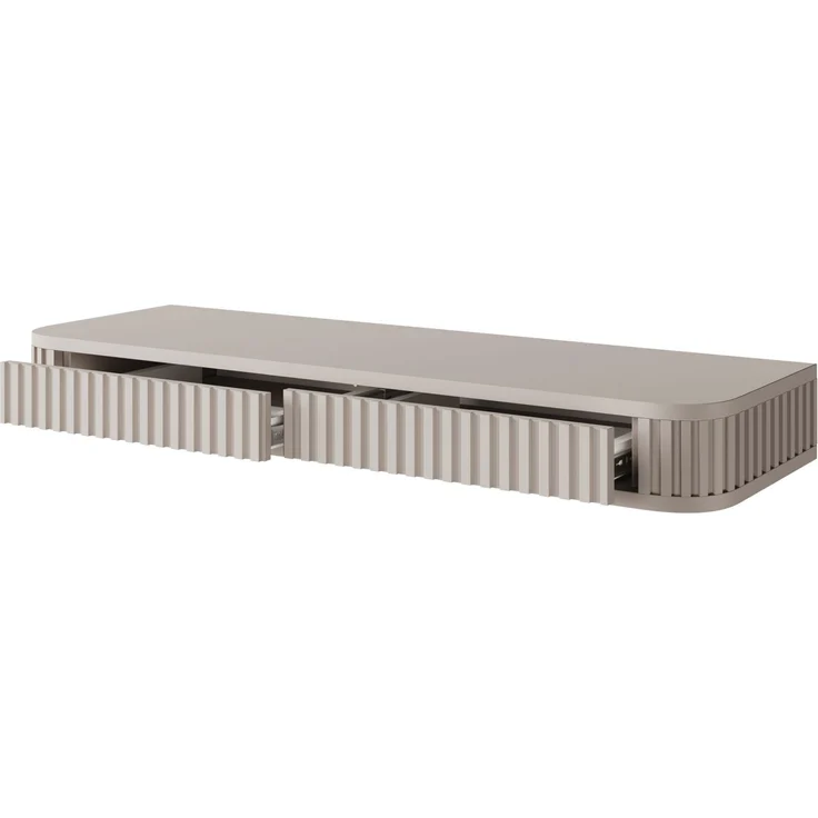 Selsey 'Ovarlo' Schminktisch mit 2 Schubladen, greige, ca. 13 x 113 x 38 cm – Bild 4