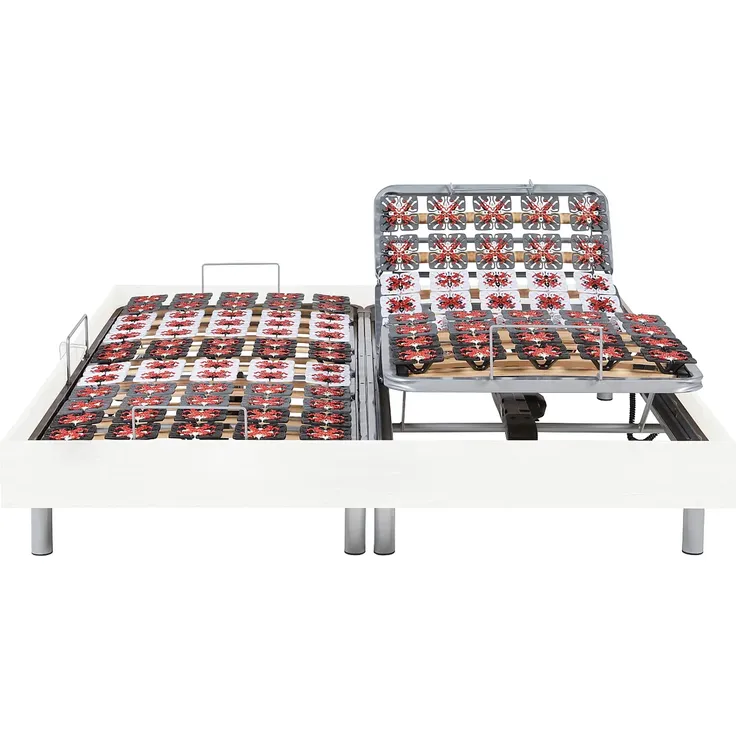 Relax-Bettgestell 2x48 Modulteller - 2 x 70 x 190 cm - Weiß - DREAMEA – Bild 5