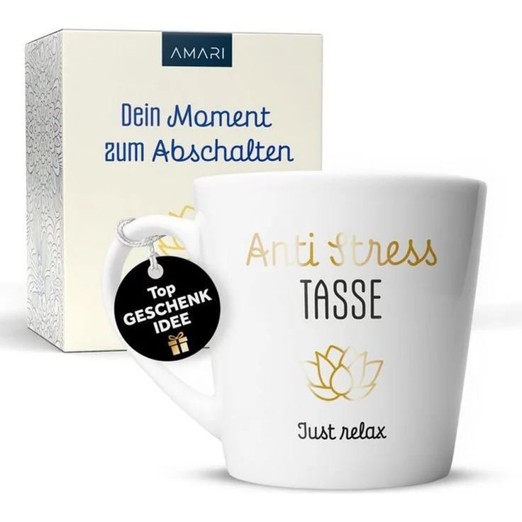 Amari ® Anti-Stress Tasse – Geschenk für die Beste Freundin – Lustiger Kaffeebecher & Teetasse – Dankeschön Freundin Geschenkidee – Bild 4