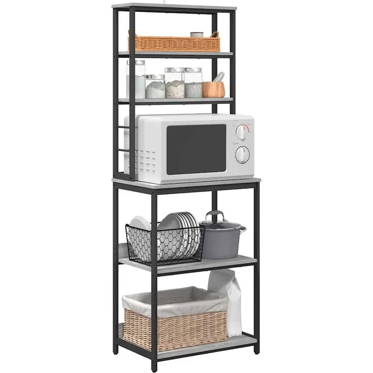 vidaXL Küchenregal Graues Sonoma 60 x 40 x 168 cm Holzwerkstoff 883883 – Bild 2