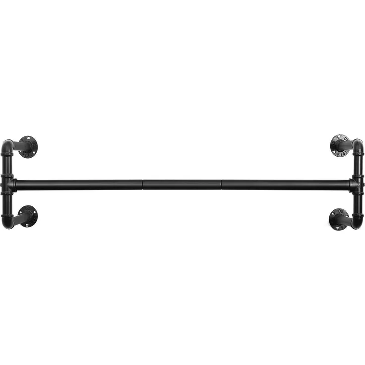 Songmics Kleiderstange (1 St) Wandmontage bis 60 kg belastbar HSR64BK