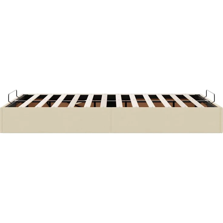 vidaXL Ottoman-Bett ohne Matratze Creme 120x190 cm Stoff 3310866 – Bild 7