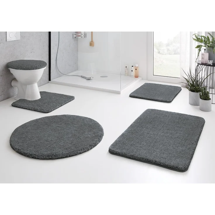 Kleine Wolke Badteppich Relax, rechteck, anthrazit, 50x80 cm – Bild 2