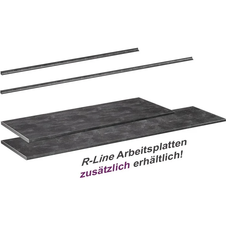 Küchenarbeitsplatte R-Line Anthrazit 160 cm Vicco – Bild 3