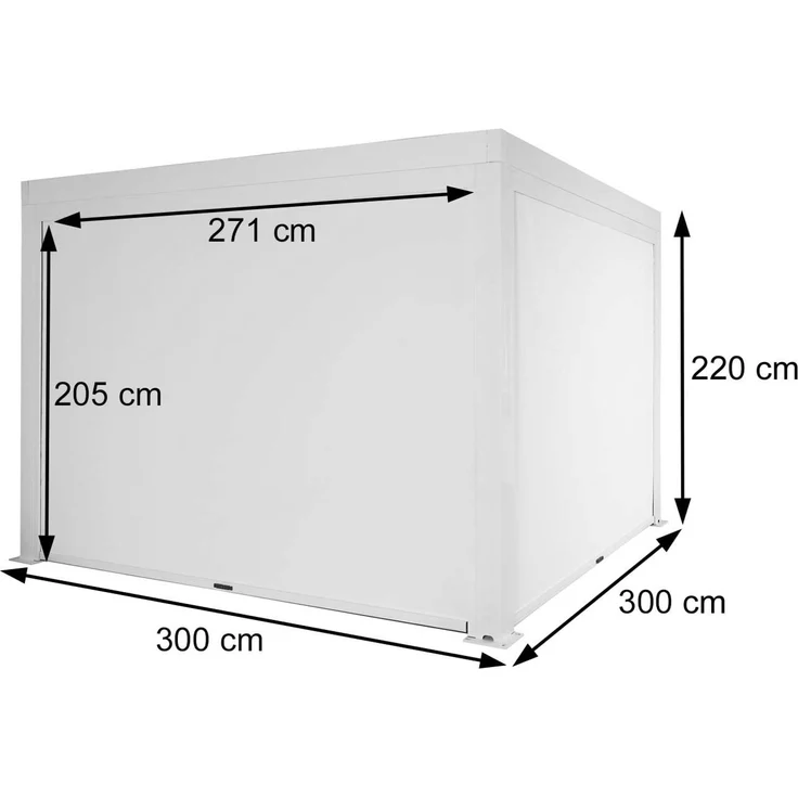 Mendler 'HWC-L46' Pergola, Regenrinne sturmfest, Aluminium anthrazit, 3x3m – Bild 3