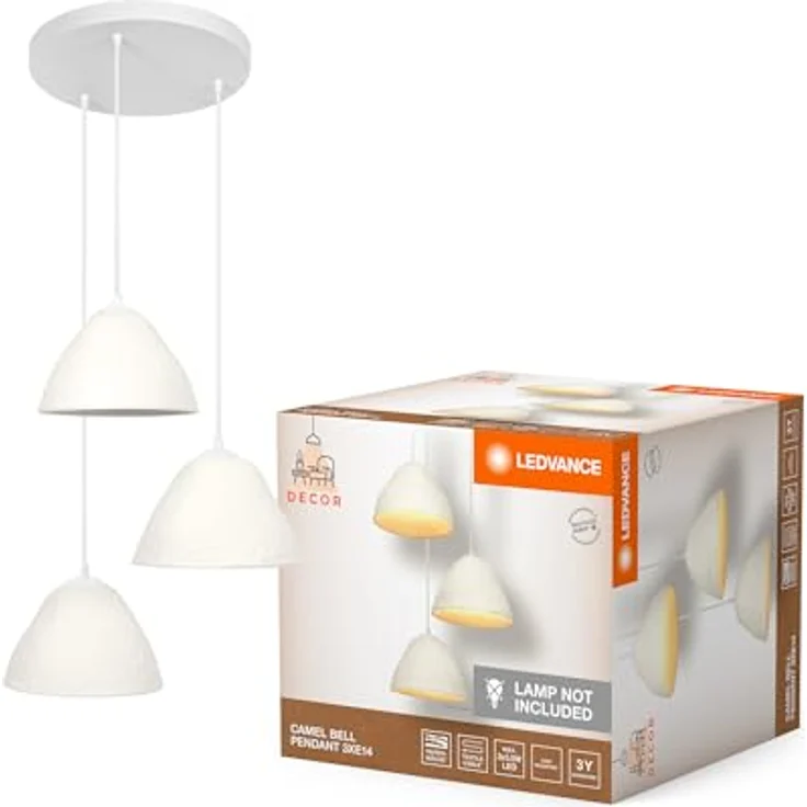 Ledvance Pendelleuchte, Papier und Metall, 160.5 cm, moderne Hängelampe für Innenbeleuchtung – Bild 4