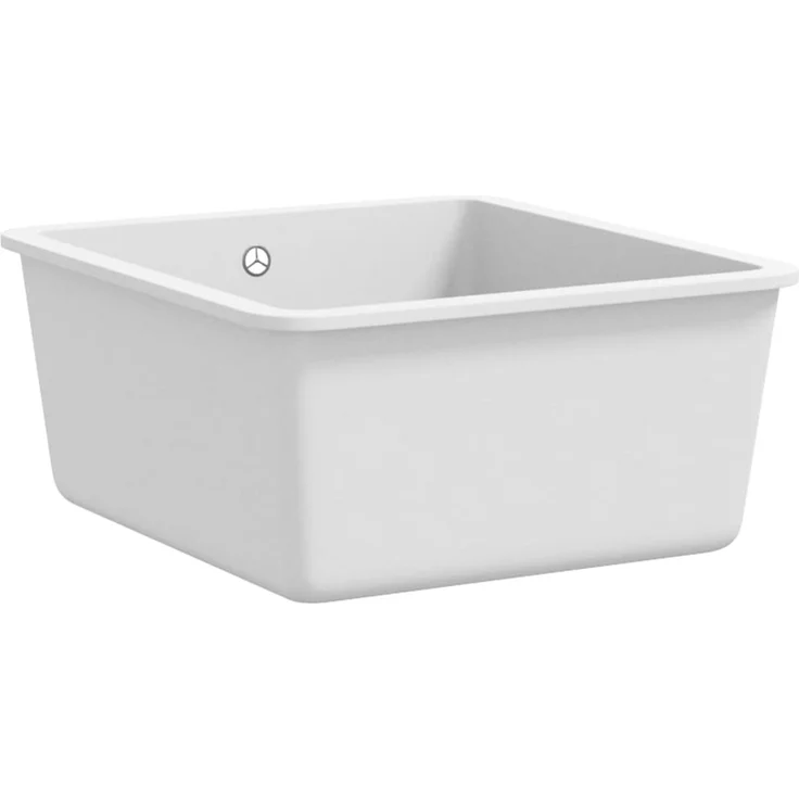 Küchenspüle | Granitspüle Einzelbecken Weiß SH856 – Bild 4