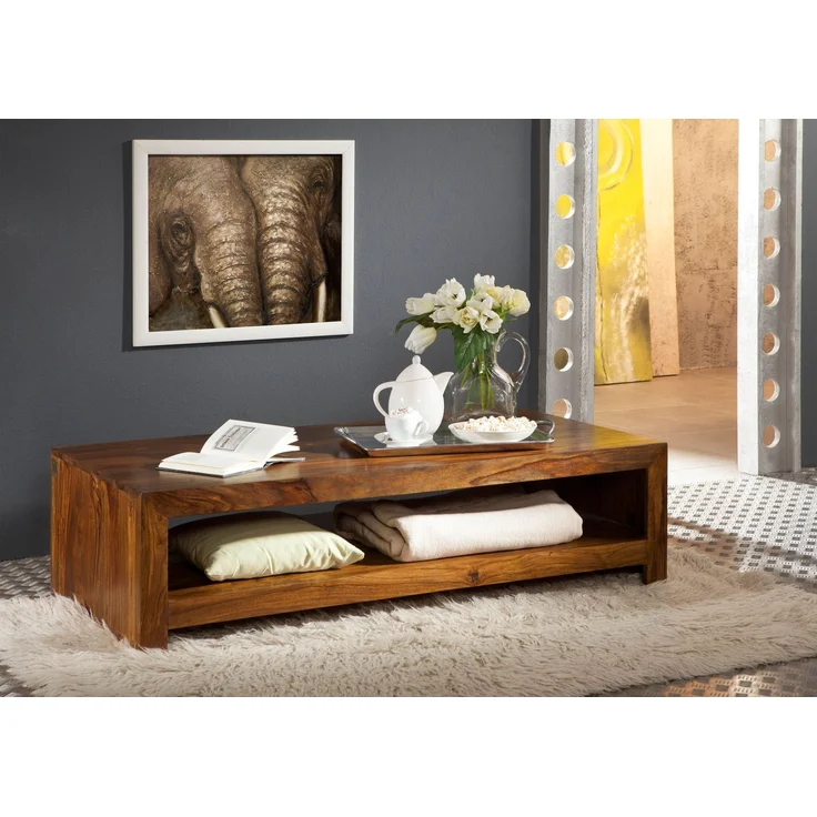 Couchtisch Sheesham 135x70x36 walnuss lackiert DUKE #120 – Bild 10