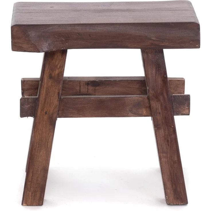 Hocker Vintage 40 Massivholz dunkelbraun – Bild 3