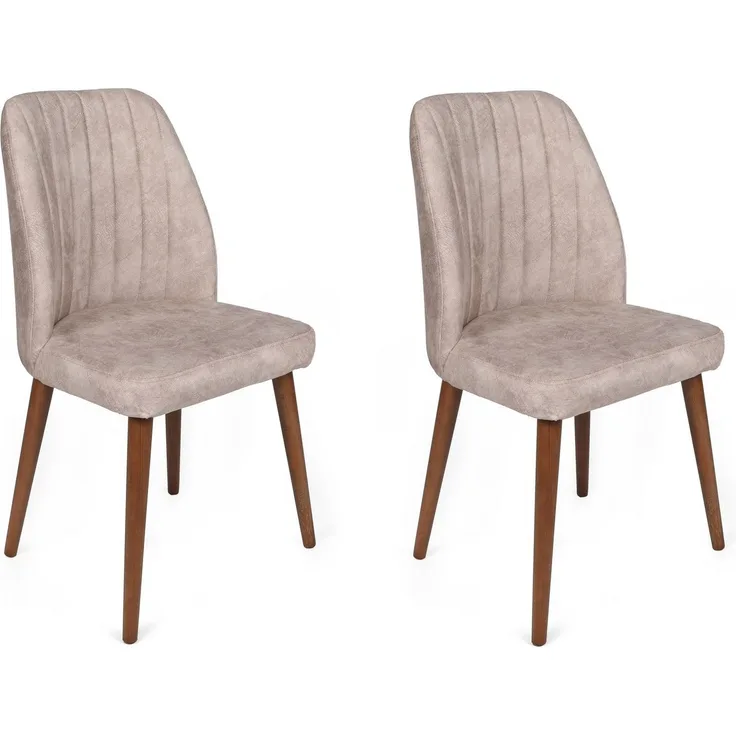 Skye Decor 'Alfa-465 V2' Stuhlset (2-teilig), Nerz / Walnuss, 50 x 90 x 49 cm