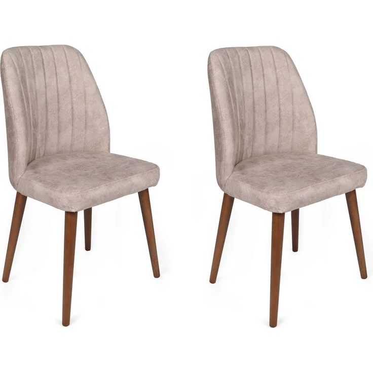 Skye Decor 'Alfa-465 V2' Stuhlset (2-teilig), Nerz / Walnuss, 50 x 90 x 49 cm – Bild 1