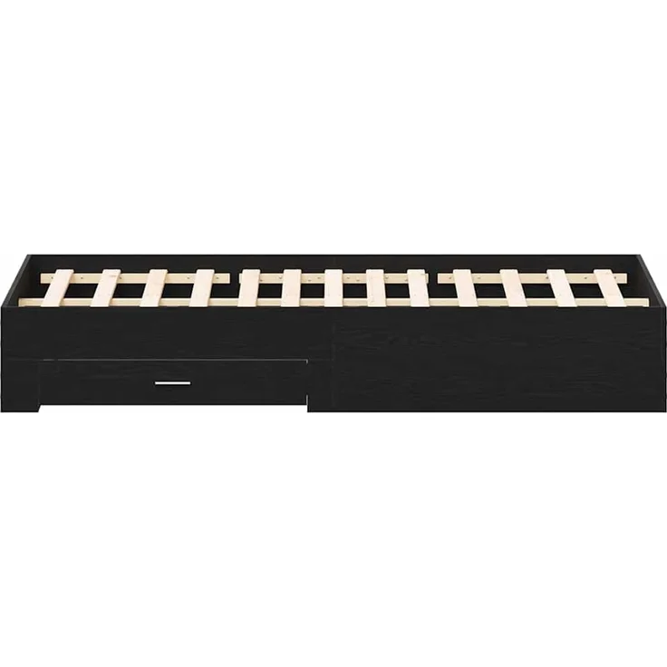 vidaXL Bettrahmen Schwarz Eichen-Optik 180 x 200 cm Holzwerkstoff 3333962 – Bild 6