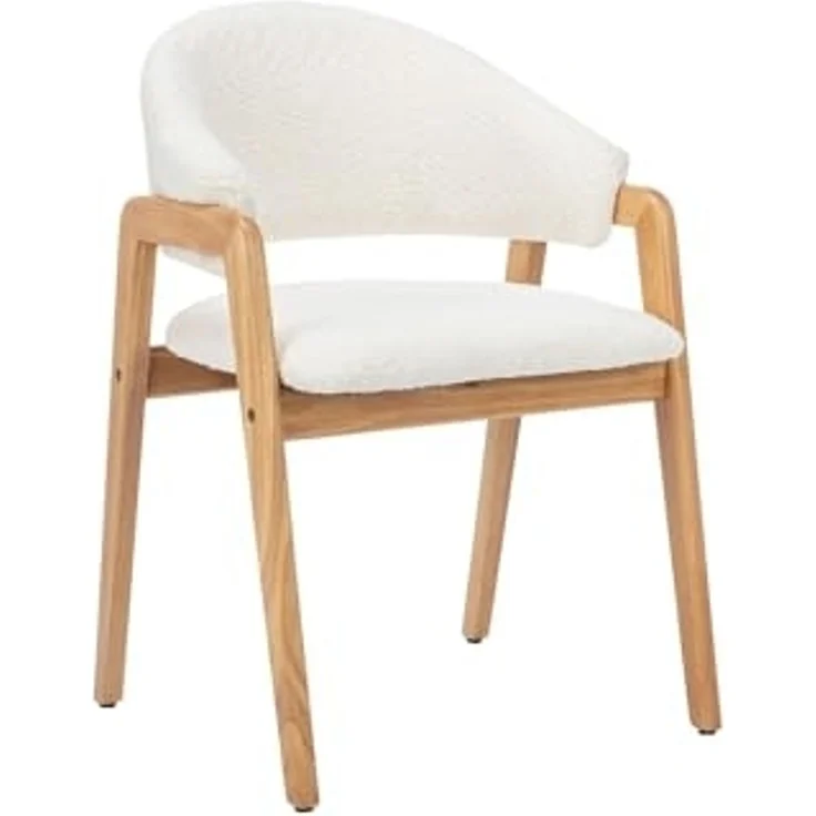 Vente-unique - SOLUNA Stuhl Stoff Weiß - B 53,5 cm x H 82 cm x L 56 cm – Bild 4