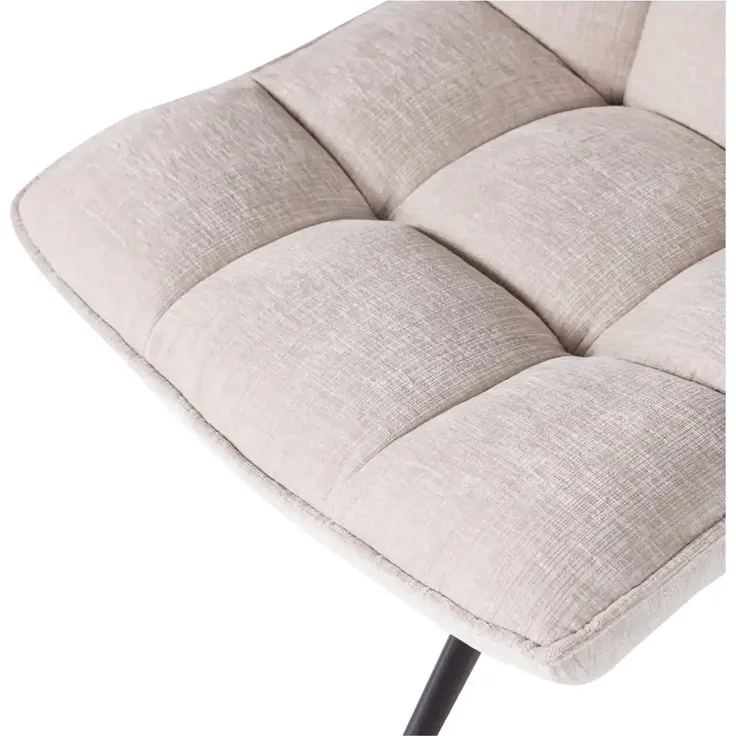 Drehsessel Jouke - Chenille-Stoff Natur, strukturiert – Bild 6