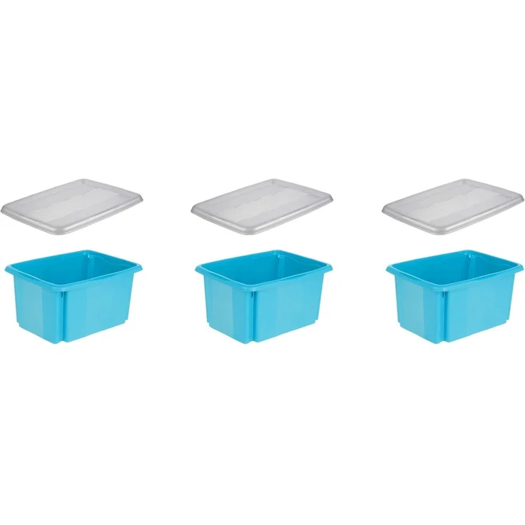 keeeper Organizer emil (Set, 3 St), Aufbewahrungsbox, 15 L, mit Deckel, hochwertiger Kunststoff – Bild 1