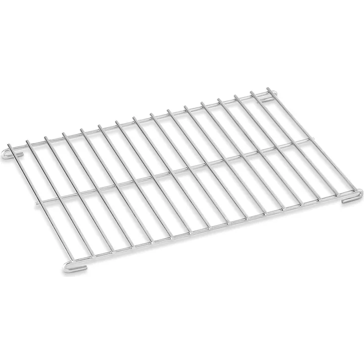 Weber Bratenrost - Groß (37x23 cm), aus Edelstahl, für indirektes Grillen, passend Q-Serie, Go-Anywhere-Serie und größere Grills, spühlmaschinenfest - Silber (6564)