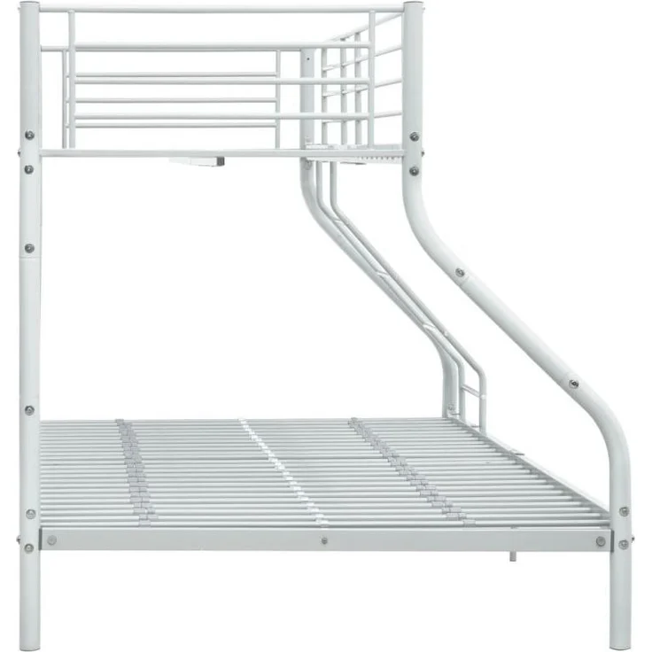 vidaXL Etagenbettgestell Weiß Metall 140x200 cm/90x200 cm 287903 – Bild 1
