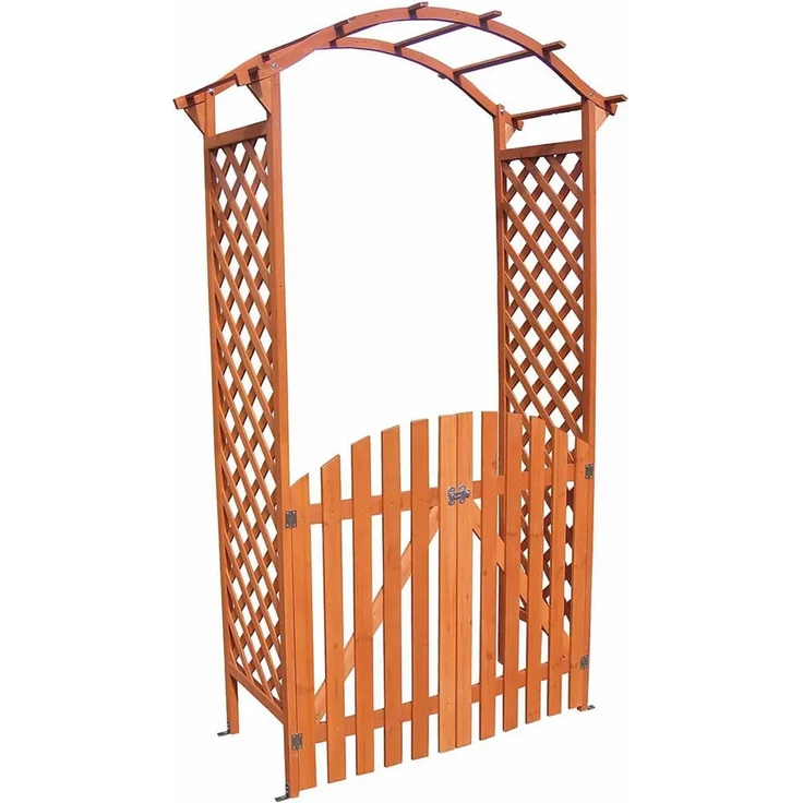 Rosenbogen Pergola Torbogen holz Rankhilfe Spalier Blumenkübel Tür Tor NEU – Bild 4