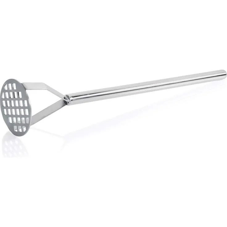 WAS 1517 601 Chromnickelstahl Kartoffelstampfer, Hochwertige, Fugenlose Ausführung, 12cm Durchmesser, 60cm Länge