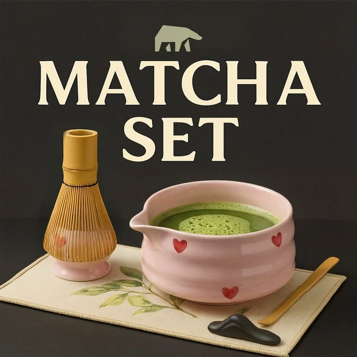 Roxlin Teeservice Roxlin Matcha Set (7-teilig) Keramik, Bambus-Besen, Schale & Zubehör – Bild 3