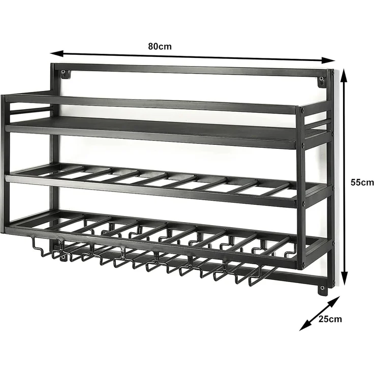 Kobolo Regal Wandregal MALBEC aus Metall in schwarz – Bild 8