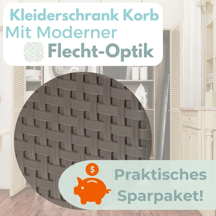 2er Set Aufbewahrungsbox mit Deckel Frontöffnung Schrank Organizer Stapelbox Kleiderschrank Korb mit Deckel Aufbewahrungskorb Aufbewahrung Badezimmer – Bild 7