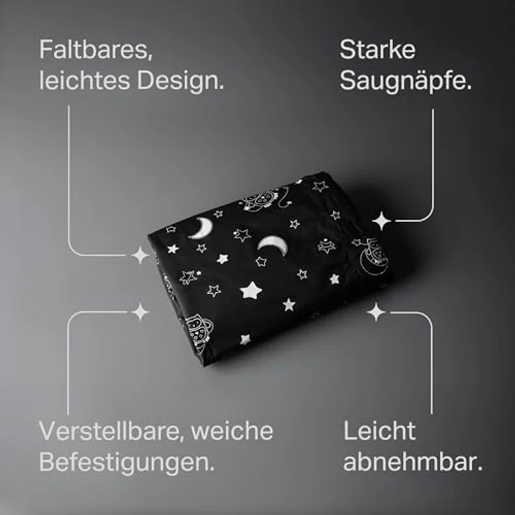 Tommee Tippee Sleeptight tragbares Verdunkelungsrollo mit Saugnäpfen, verstellbar und leicht, Large 1,30x1,98 m – Bild 4