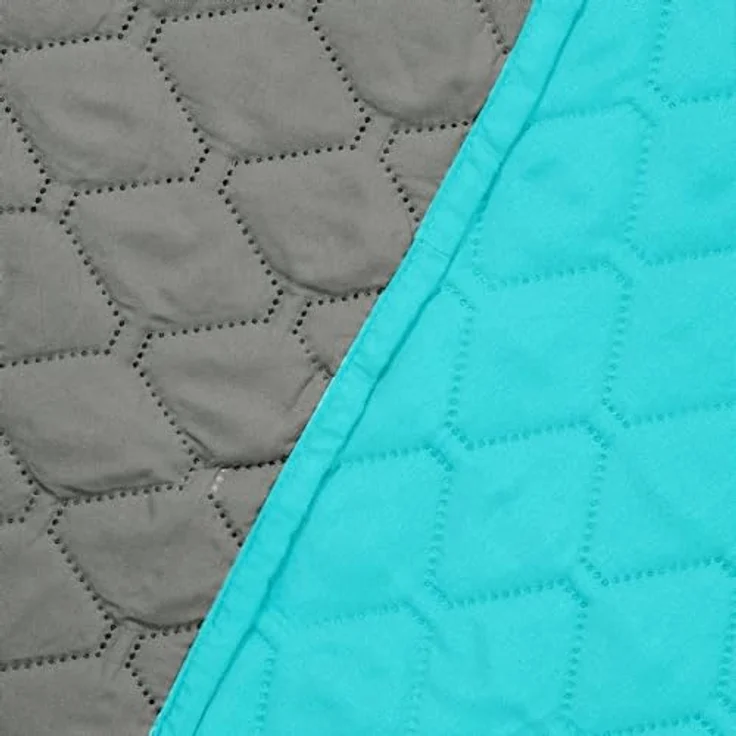 DecoKing Tagesdecke Bettüberwurf mit Uni Wendedesign leichte Allzweckdecke Wohndecke, Wendedesign, Zweifarbig, Steppung – Bild 8