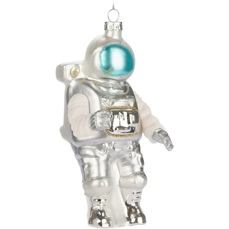 BRUBAKER Weihnachtsbaumkugel Astronaut - Handbemalte Weihnachtskugel aus Glas (1 St), 14,5 cm Baumkugel Weltraumfahrer - Weltraum Weltall Raumfahrt Deko