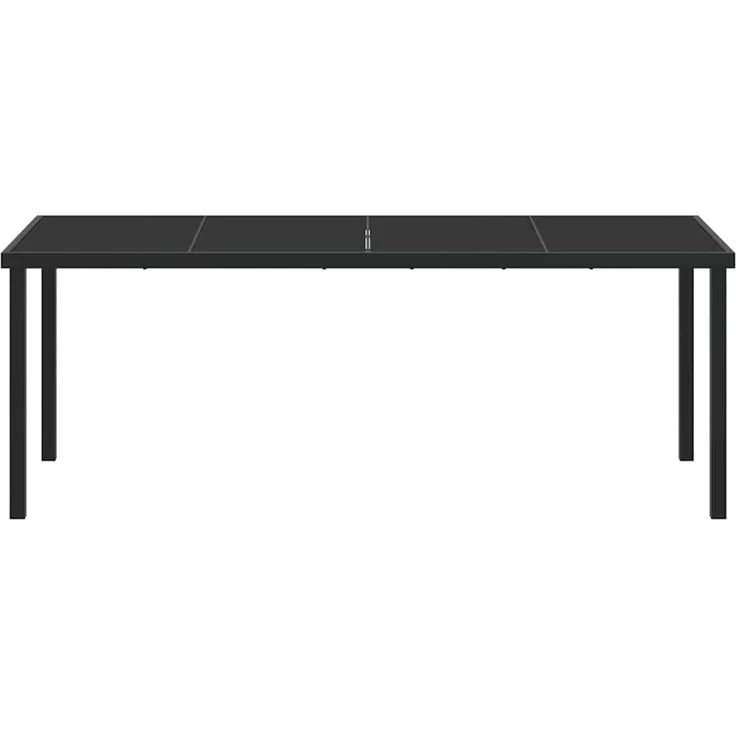 vidaXL Gartentisch Schwarz 200 x 80 x 73 cm Metall 42010315 – Bild 5