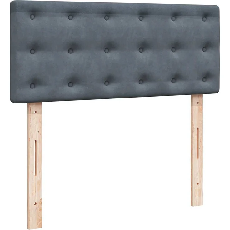 vidaXL Boxspringbett mit Matratze Dunkelgrau 120x190 cm Samt 3289999 – Bild 12