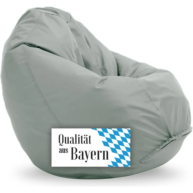 Bruni Kinder-Sitzsack Classico S in Felsgrau – Sitzsack mit Innensack für Kinder, Abnehmbarer Bezug, lebensmittelechte EPS-Perlen als Bean-Bag-Füllung, aus Deutschland