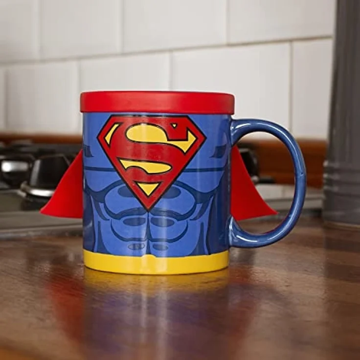 Thumbs Up Superman Mug with Cape Einzelbild 0 25 l Blau Rot Keramik Silikon Universal 1 Stück(e) – Bild 3