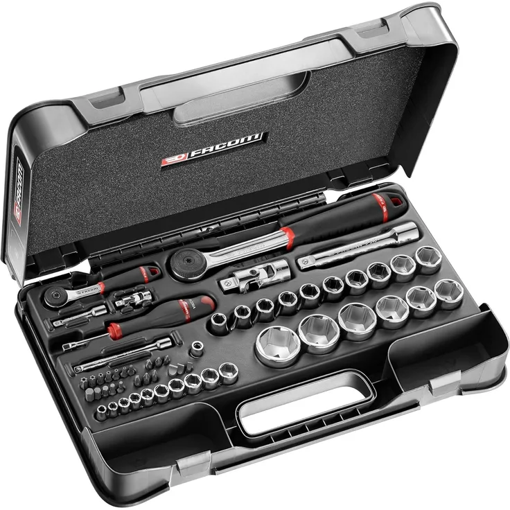 Facom Steckschluessel-Set 1/4Z 1/2Z 55-tlg