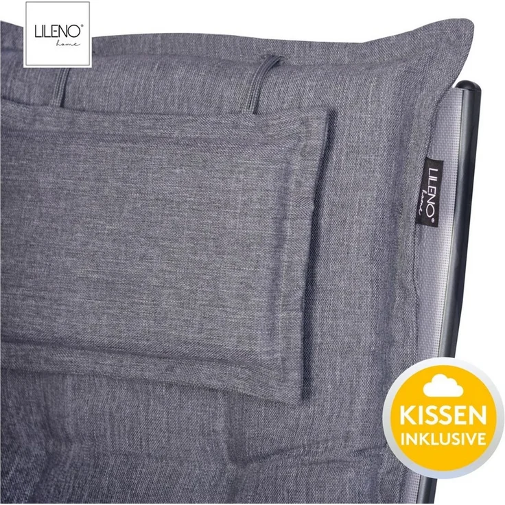 LILENO HOME Hochlehnerauflage Gartenstuhl Auflage, bequeme Sitzauflage für Gartenmöbel, Stuhlkissen, (1 St, 1er Set), Polsterauflage Grau Y, Sitzpolster für Klappstühle – Bild 4