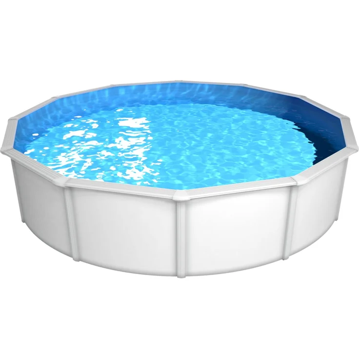 Steinbach Stahlwandpool Set Nuovo de Luxe II Ø 360 x 120 cm - weiß – Bild 2