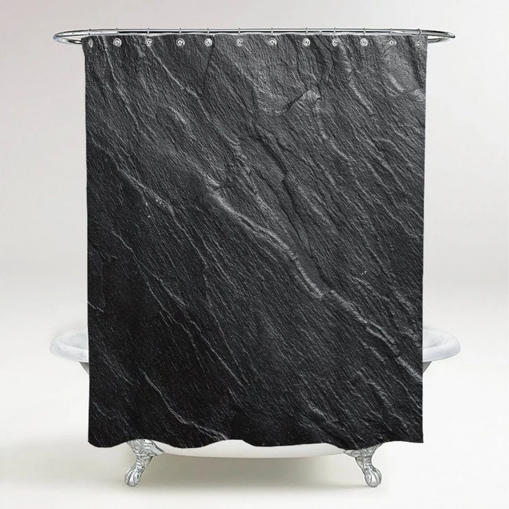 Sanilo Duschvorhang Granit 180 x 200 cm, 100% wasserdicht, Anti-Schimmel-Effekt, hochwertige Qualität – Bild 1