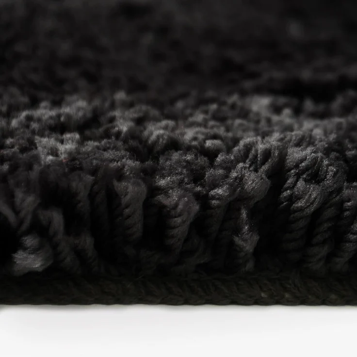 Spirella Highland Mikrofaser-Badematte – rutschfest, schnelltrocknend und waschbar – 100% weiches und strapazierfähiges Polyester – Schwarz – 55x65 cm – Bild 2