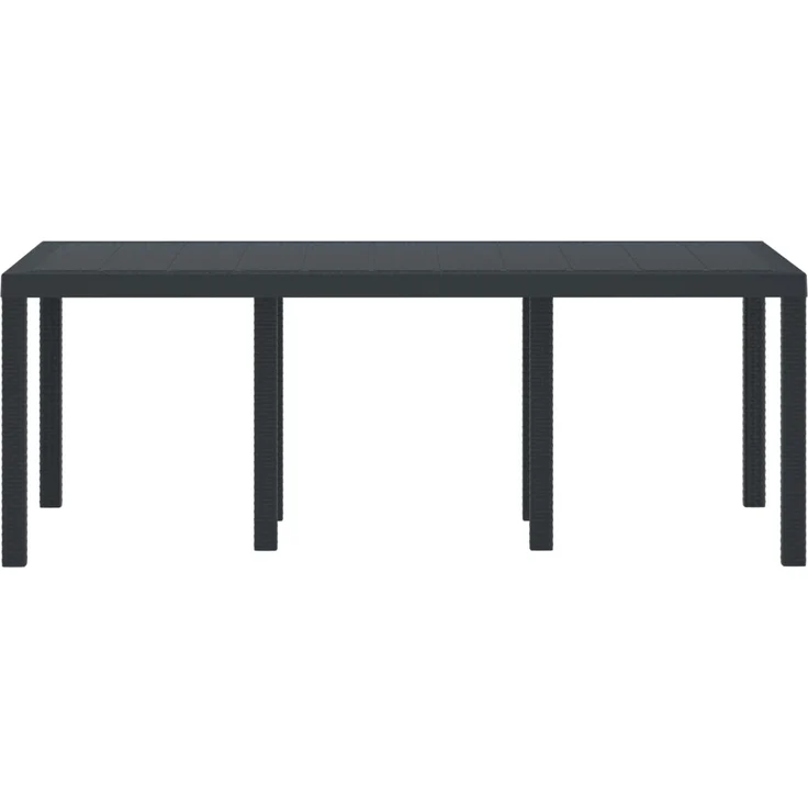 vidaXL Gartentisch Anthrazit 200 x 100 x 73 cm Poly-Rattan 871688 – Bild 1